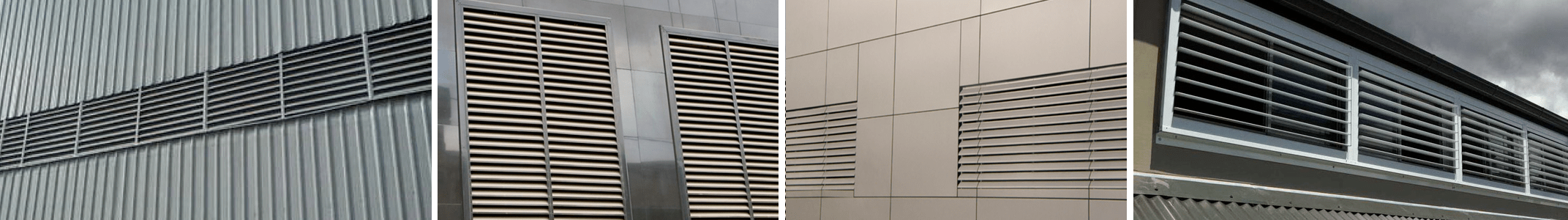 Наружные вентиляционные решетки металлические для фасада здания