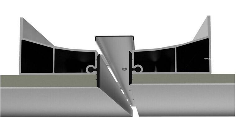 AIRO-SLIT линейный вентиляционный диффузор с клапаном и лопатками направления потока